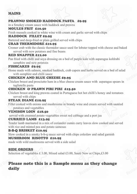 the waterfront lowestoft menu|The Waterfront in Lowestoft .